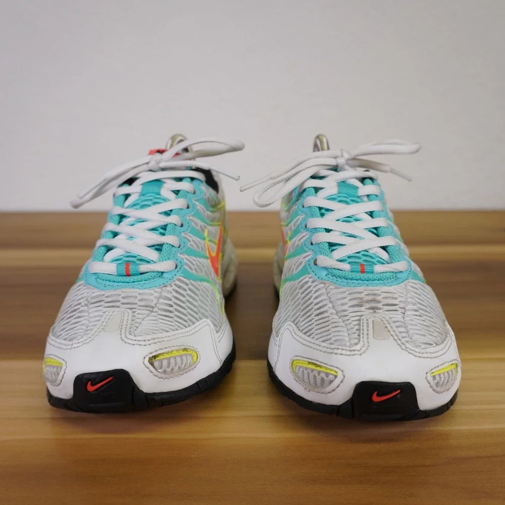 Nike Air Max Torch 4 Women 7 White Volt Multi Color Neon Sneakers CW5607-100